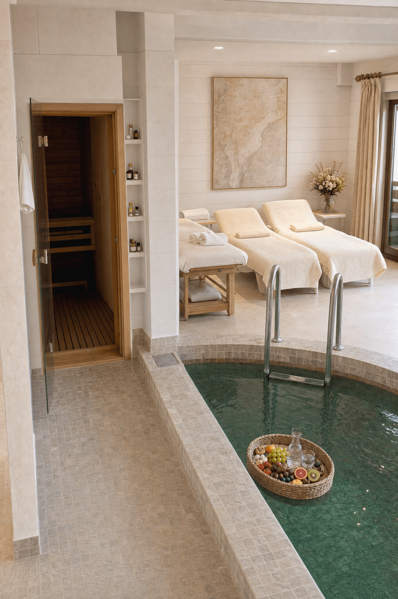 Зона отдыха у бассейна Spa House